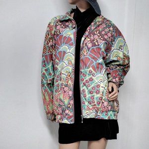 Vintage Langert Sportwear Spring Falls Full Zipper Jacket Relaxed Size XL Lined